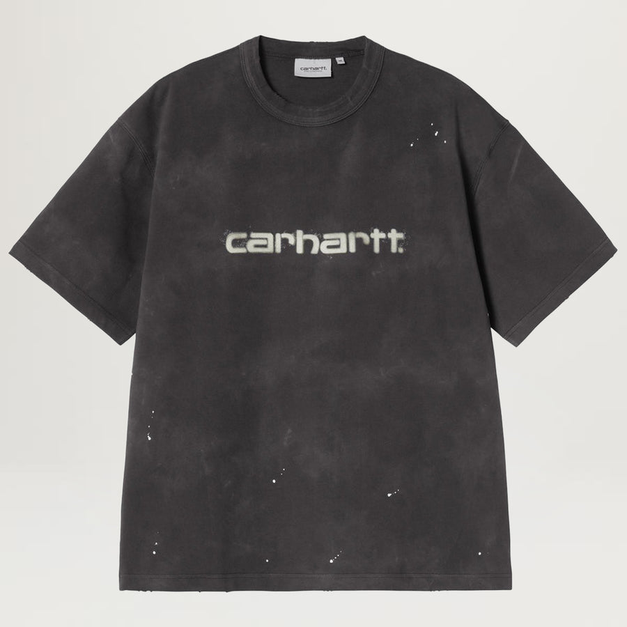 Carhartt WIP Painter Tee (Black Destroy Wash, Splatter)