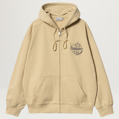 Carhartt WIP Hooded Ablaze Jacket (Cornsilk/Airforce Blue)