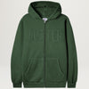 Butter Goods Fabric Applique Zip Hoodie (Washed Army)