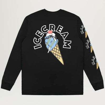 Icecream Cone Man L/S Knit Tee (Black)