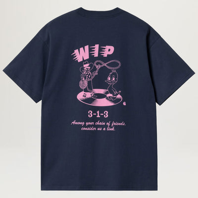 Carhartt WIP Friendship Tee (Airforce Blue/Light Pink)