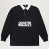 Quarter Snacks Globe Logo Rugby Shirt (Flock Navy)