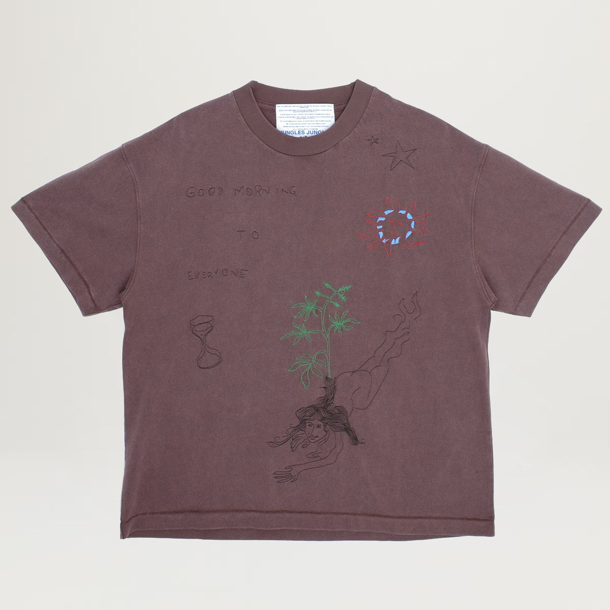 Jungles Good Morning Vintage Wash Tee (Brown)