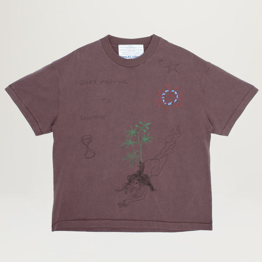 Jungles Good Morning Vintage Wash Tee (Brown)