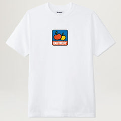 【BUTTER GOODS】 LAZY LOGO TEE (WHITE) Butter Goods x The Smurfs Lazy Logo T-Shirt in White Butter