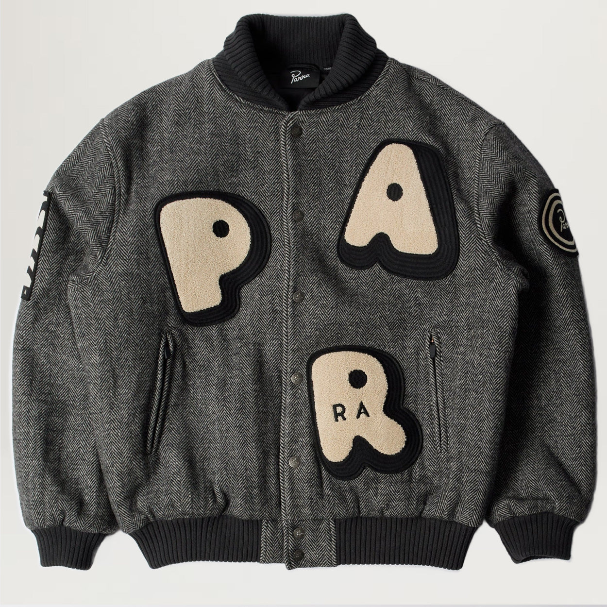 Parra Rounded PAR Varsity Jacket (Dark Grey) - NewYakCity