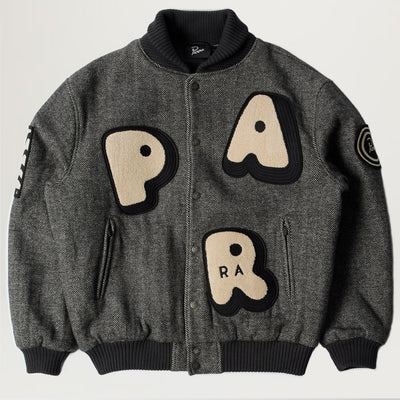 Parra Rounded PAR Varsity Jacket (Dark Grey)