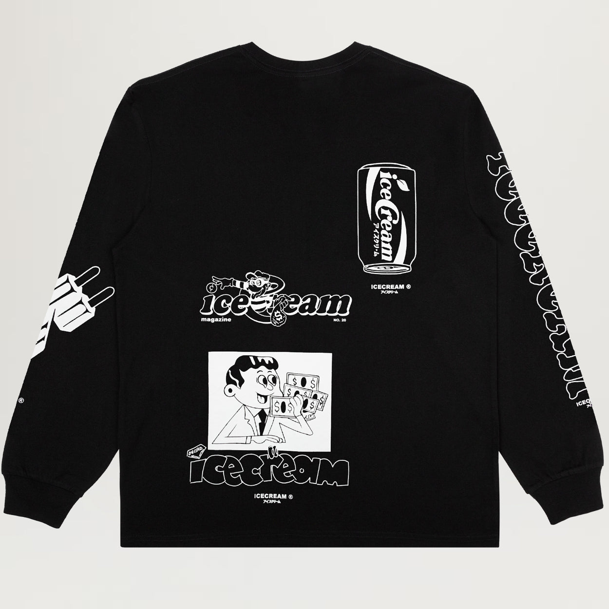 Icecream Loosie L/S Knit Tee (Black)