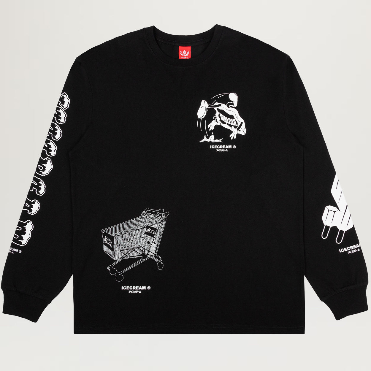 Icecream Loosie L/S Knit Tee (Black)