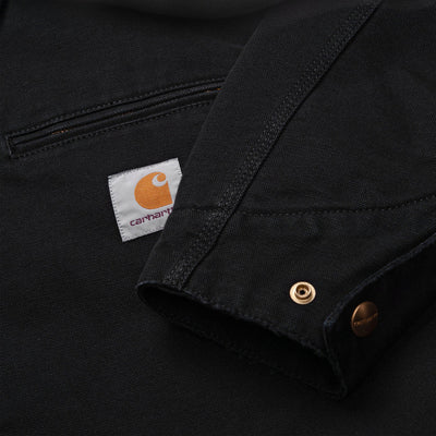 Carhartt WIP OG Detroit Jacket (Black Aged Canvas)