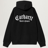 Carhartt WIP Hooded Onyx Script Sweatshirt (Black/White)