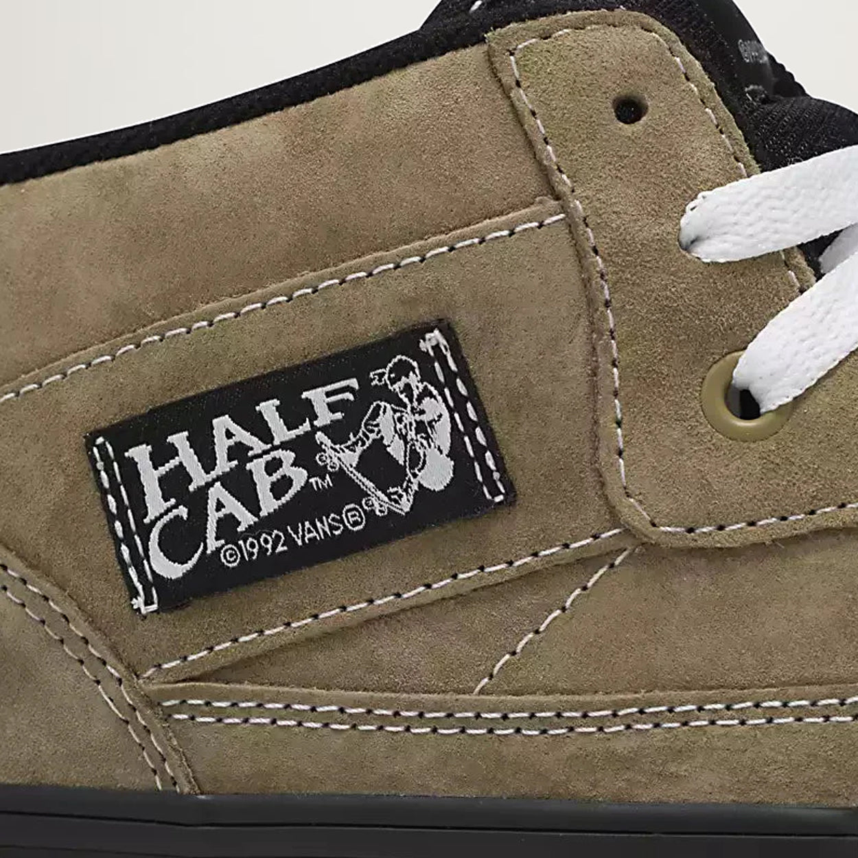 Vans Skate Half Cab (Pig Suede Olive/Black) - Size 8
