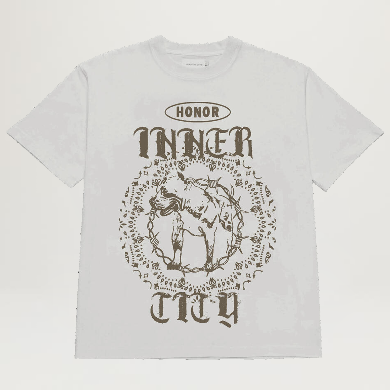 HTG Barbed Wire Pitbull Tee (Bone)