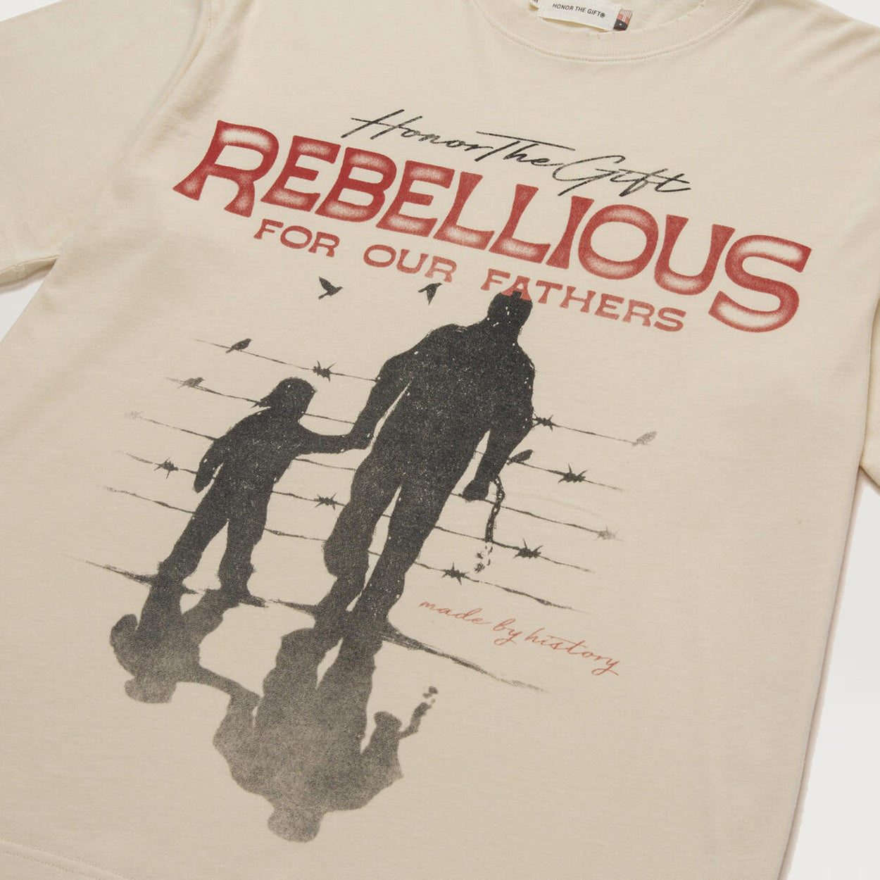HTG Rebellious For Our Fathers Tee (Bone)