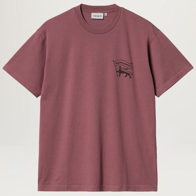 Carhartt WIP Stamp Tee (Dusty Fuchsia/Black)