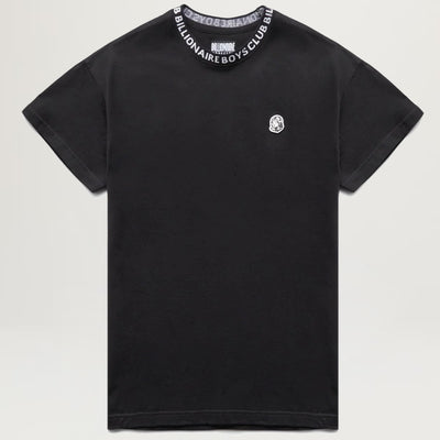 Billionaire Boy Club Wrapped Knit Tee (Black w/ White Letters)