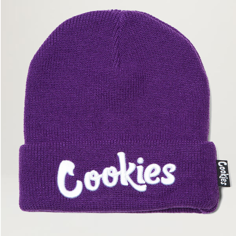 Cookies SF Original Thin Mint Embroidered Knit Beanie (Purple/White)