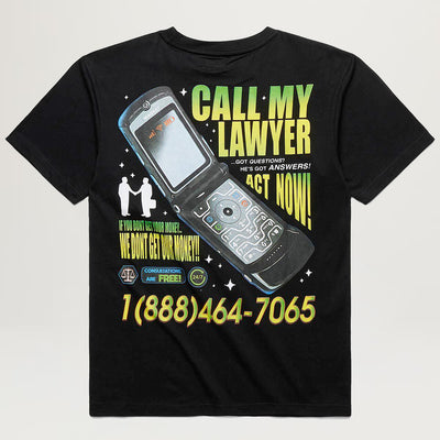 Market Call My Lawyer Act Now Tee (Black)