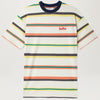 Butter Goods Base Stripe Tee (White/Green/Orange)