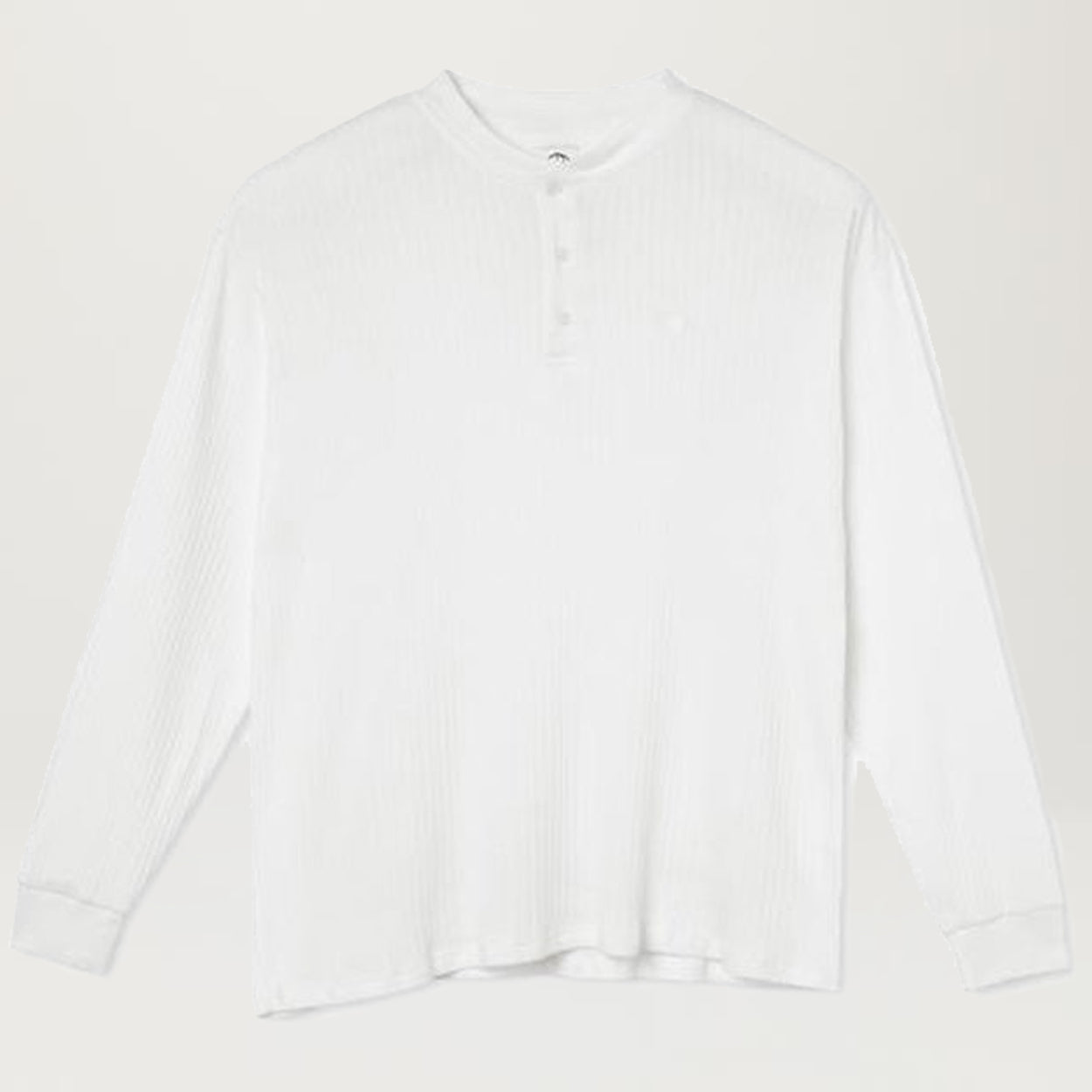Polar Rib Henley L/S Tee (Cloud White)
