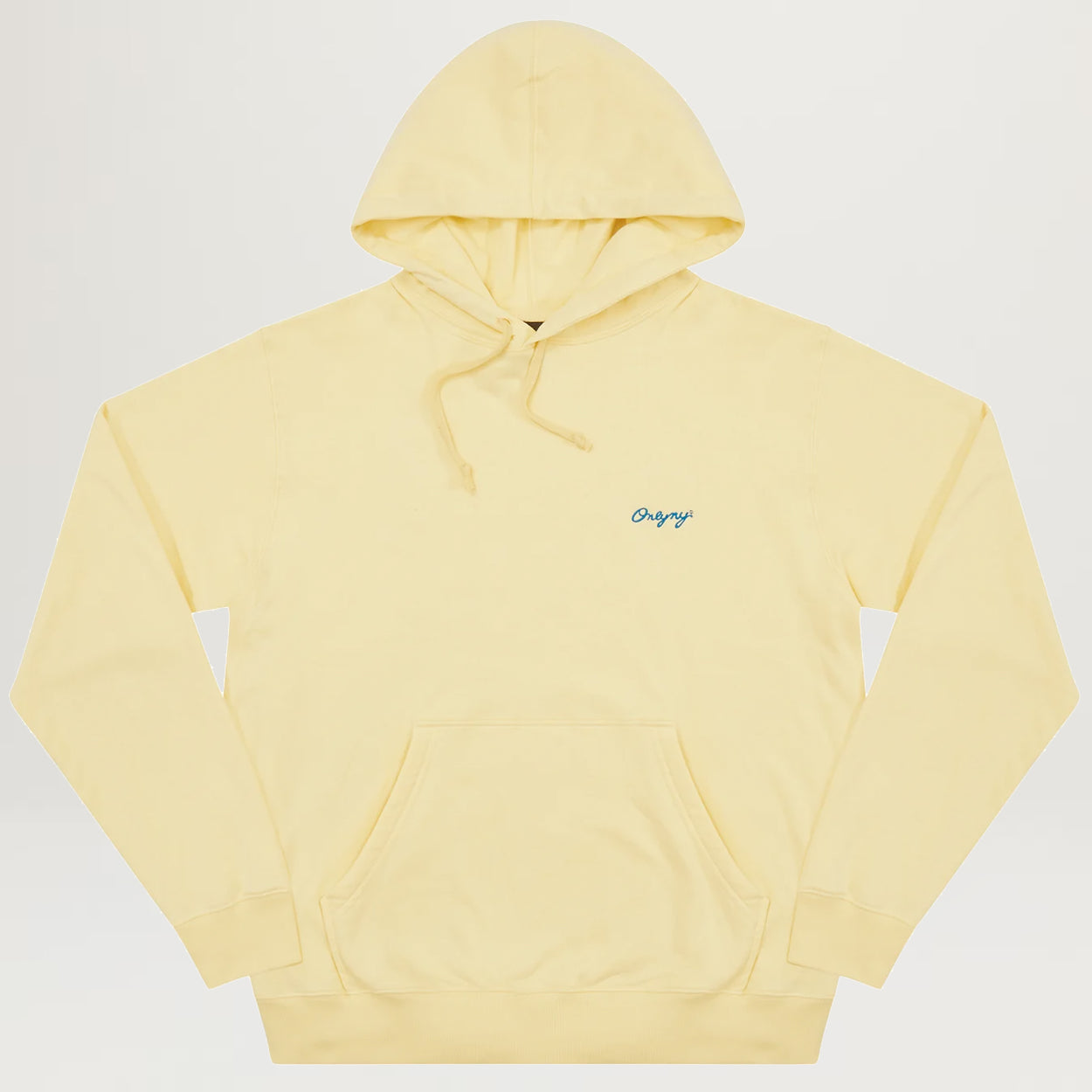 Only NY Script Embroidery Hoodie (Faded Yellow) - NewYakCity