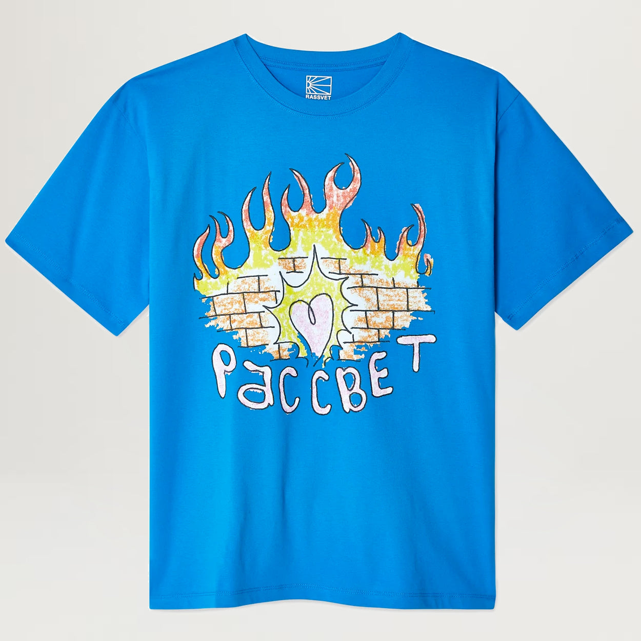 【RASSVET】MEN FIREWALL TSHIRT KNIT Blue Rassvet Firewall Tee (Blue) - NewYakCity