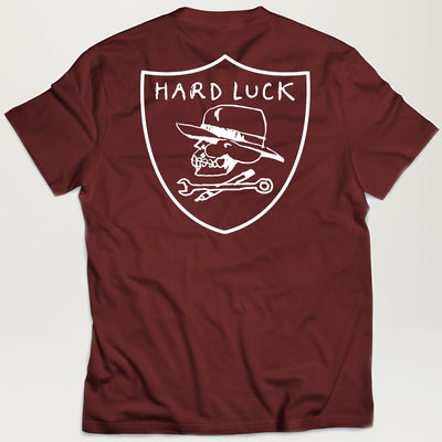 Hard Luck Hard Six Tee (Burgundy)