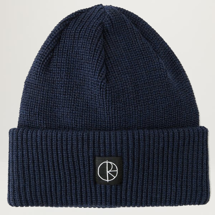Polar Double Fold Merino Beanie (Navy)