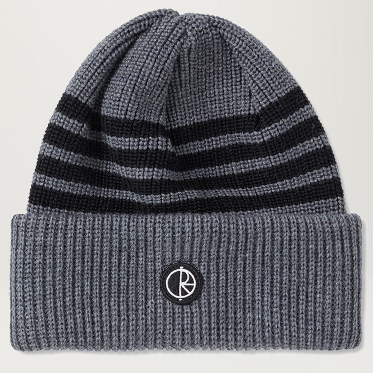 Polar Stripe Merino Beanie (Grey)