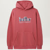 Butter Goods Plaid Applique Pullover Hoodie (Coral)