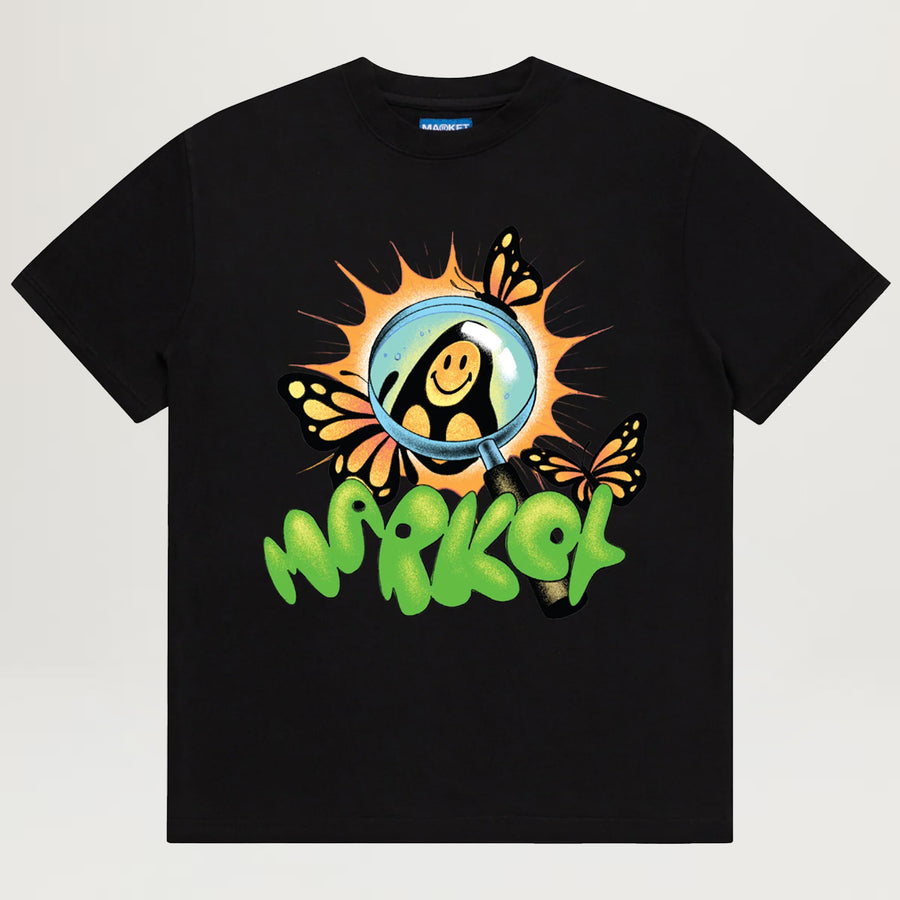 Market Smiley Through The Looking Glass Tee (Black)