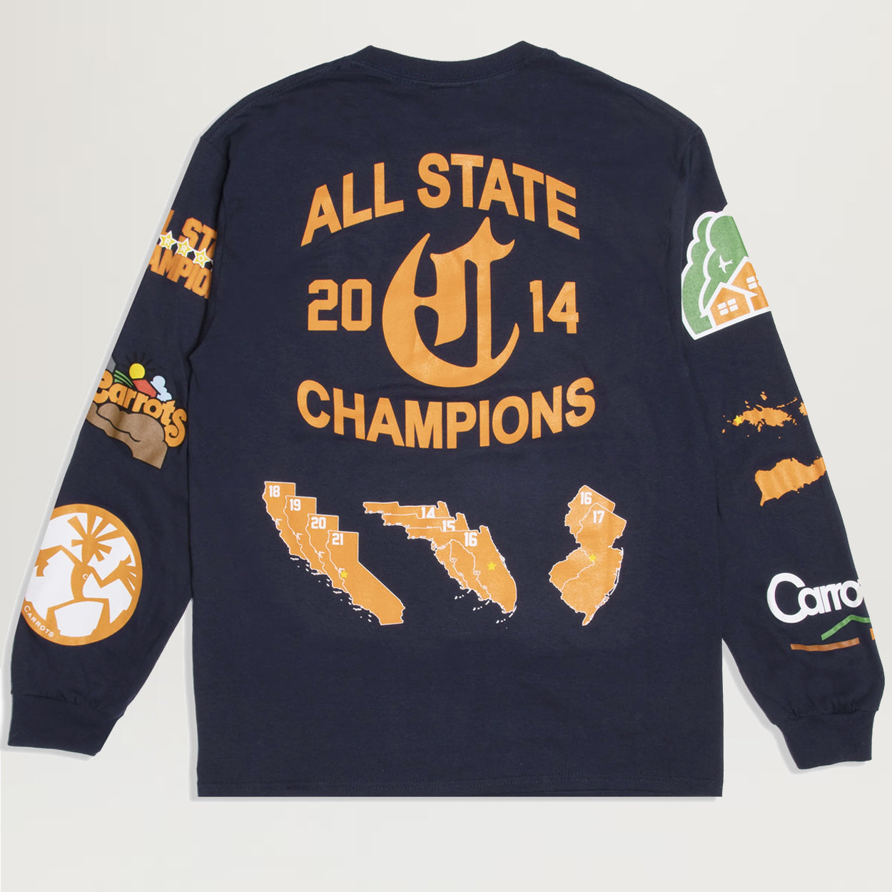 Carrots Varsity L/S Tee (Navy)